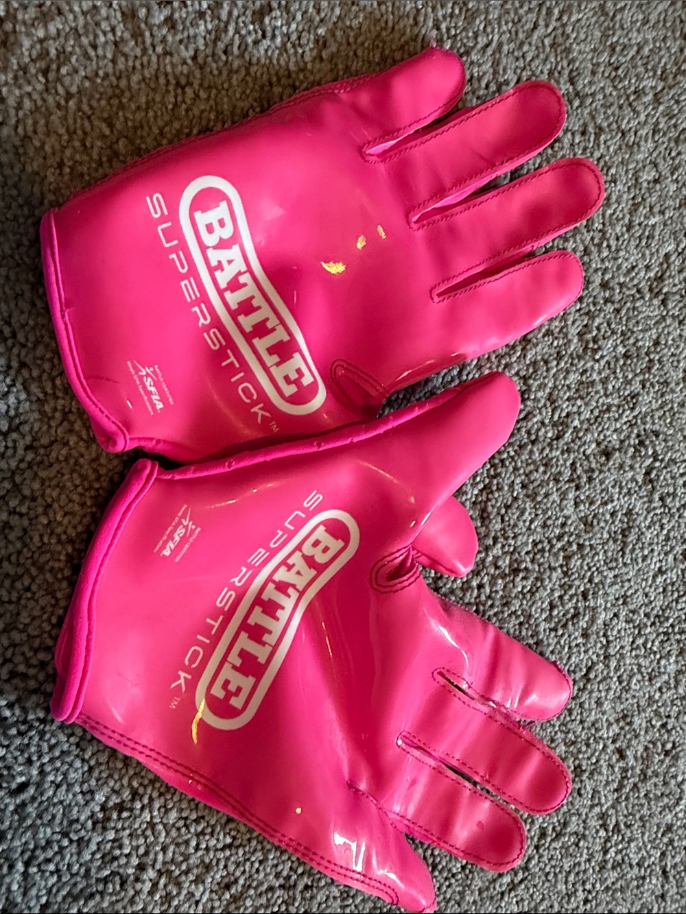Bright Pink Battle Sports Doom Speed Football Gloves